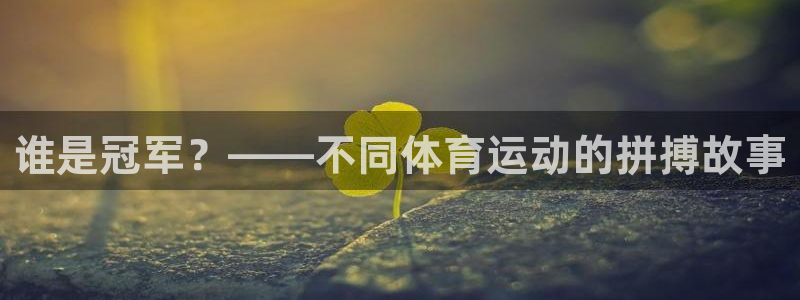 捷豹体育官网：谁是冠军？——不同体育运动的拼搏故事