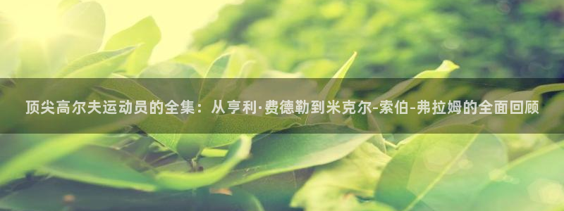捷豹体育比分网：顶尖高尔夫运动员的全集：从亨利·费德勒到米克尔-索伯-弗拉姆的全面回顾